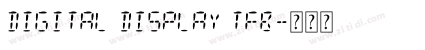 digital display tfb字体转换